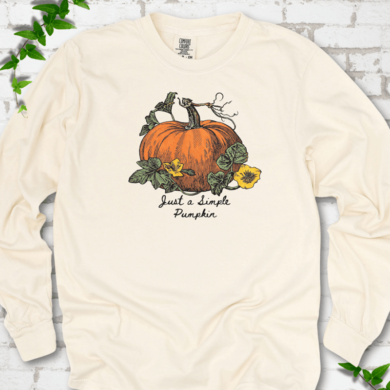 Just a Simple Pumpkin LS T-Shirt - Cellife Well