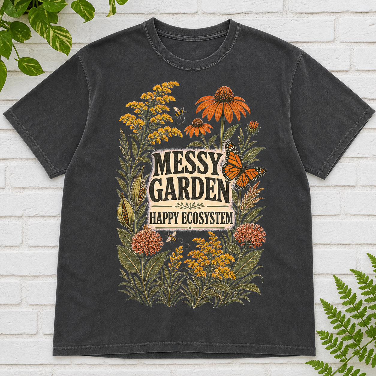 Messy Garden Happy Ecosystem T-Shirt - Pepper