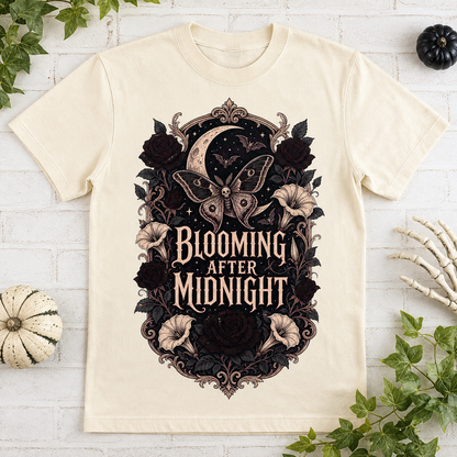 Blooming After Midnight Halloween T-Shirt - Ivory