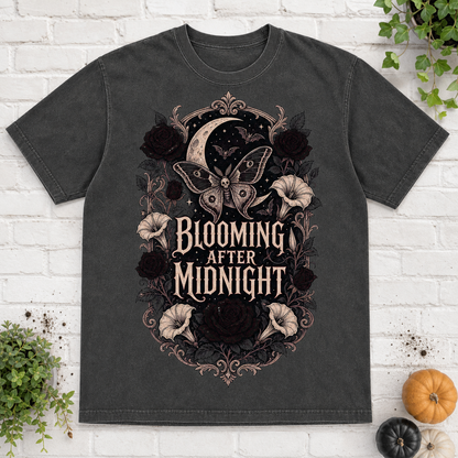 Blooming After Midnight Halloween T-Shirt - Pepper