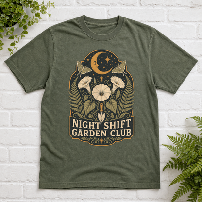 Night Shift Garden Club T-Shirt - Moss