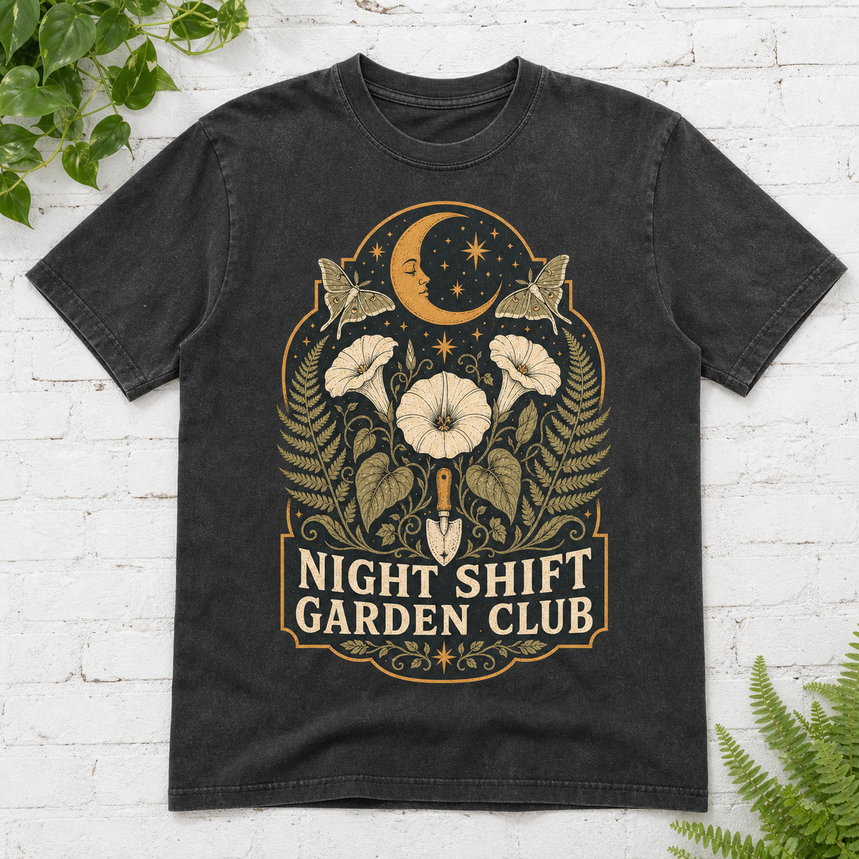 Night Shift Garden Club T-Shirt - Pepper