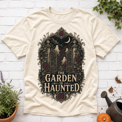 The Garden Is Haunted Halloween T-Shirt - Ivory
