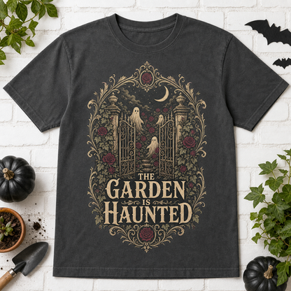 The Garden Is Haunted Halloween T-Shirt - Pepper