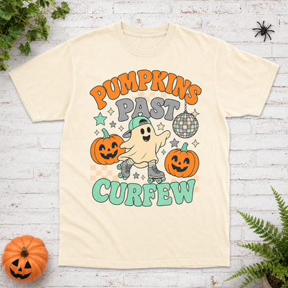 Pumpkins Past Curfew Halloween T-Shirt - Ivory