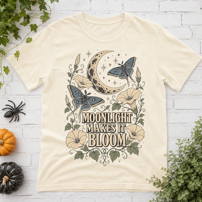 Moonlight Makes It Bloom Halloween T-Shirt - Ivory