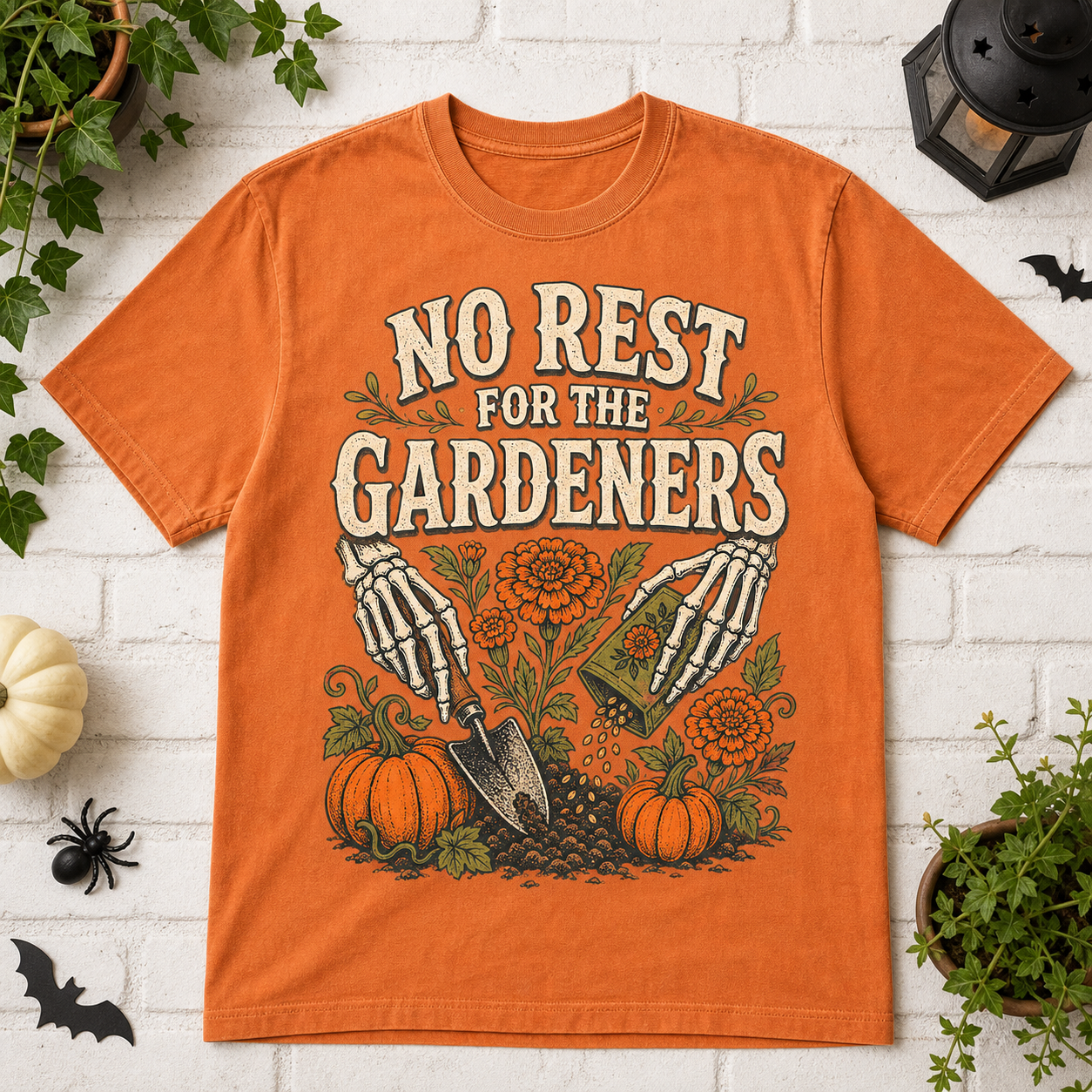 No Rest For The Gardeners Halloween T-Shirt - Yam