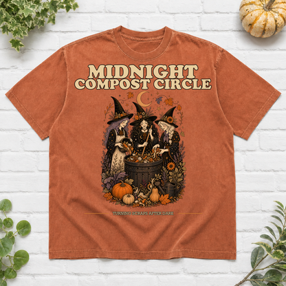 Midnight Compost Circle Halloween T-Shirt - Yam