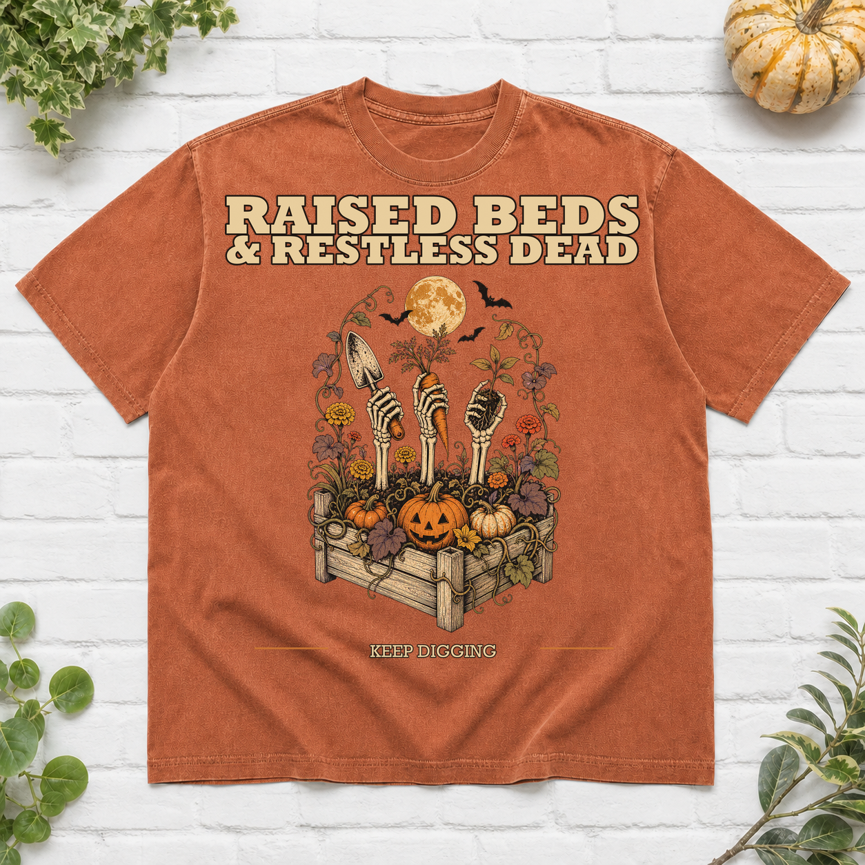 Raised Beds And Restless Dead Halloween T-Shirt - Yam