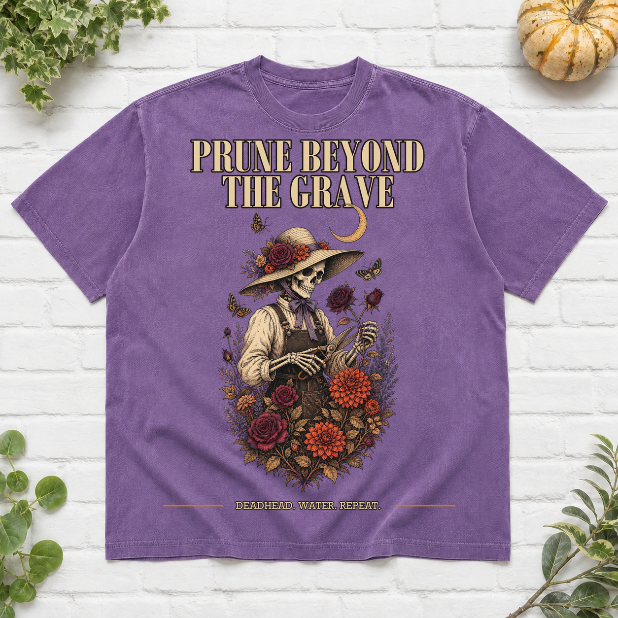 Prune Beyond The Grave Halloween T-Shirt - Violet