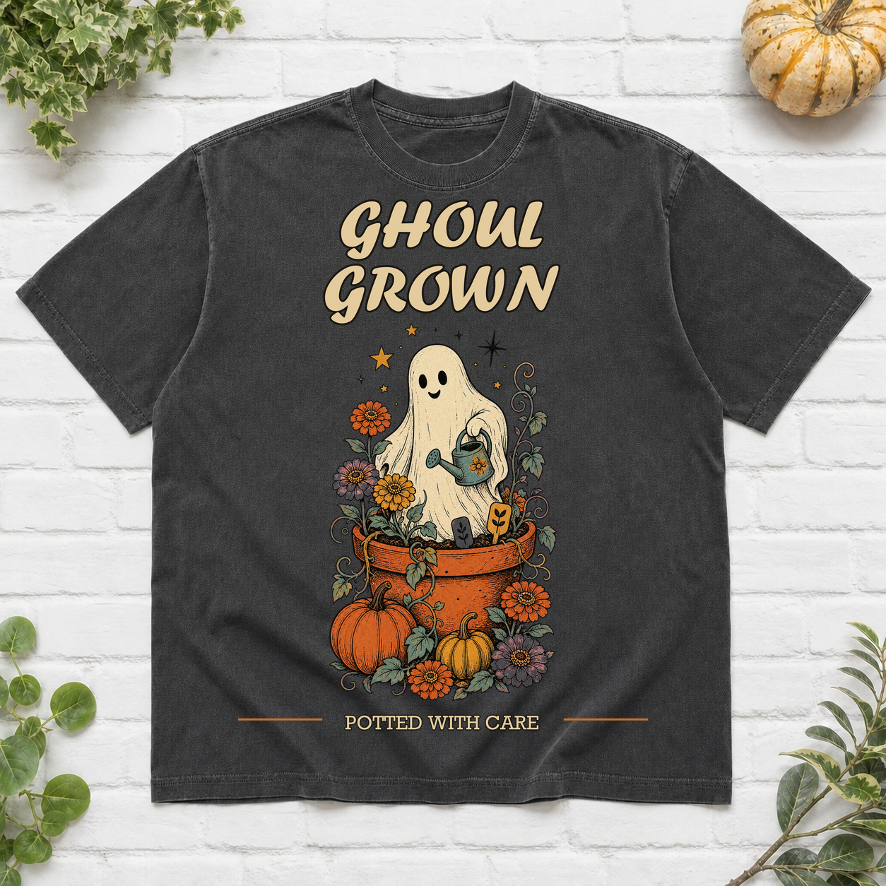 Ghoul Grown Halloween Garden T-Shirt - Pepper