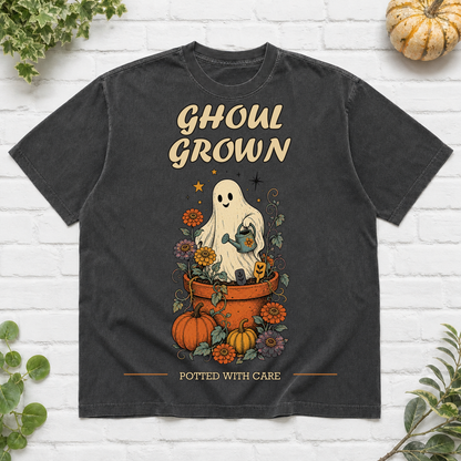 Ghoul Grown Halloween Garden T-Shirt - Pepper