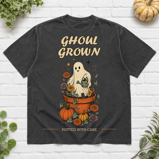 Ghoul Grown Halloween Garden T-Shirt - Pepper