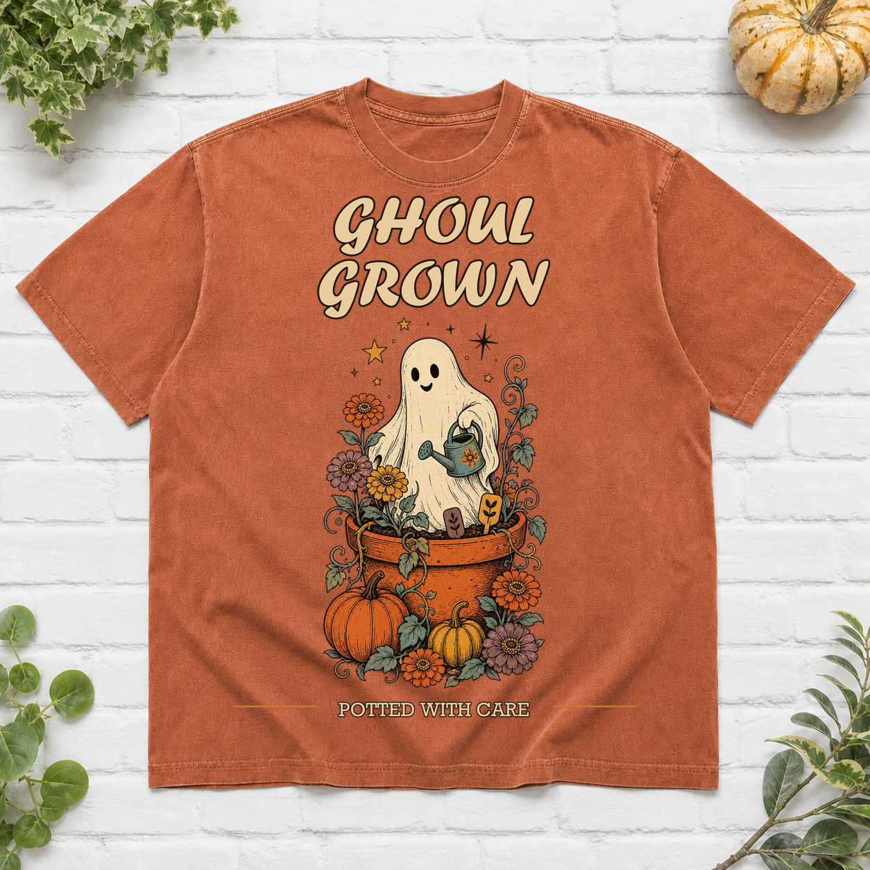 Ghoul Grown Halloween Garden T-Shirt - Yam