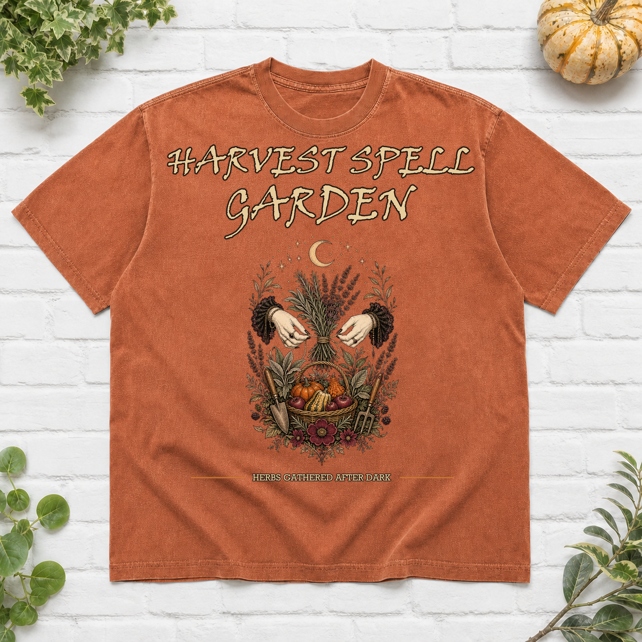 Harvest Spell Garden Halloween T-Shirt - Yam