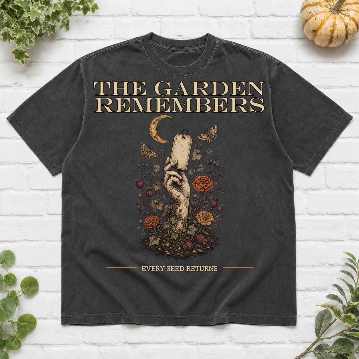 The Garden Remembers Halloween T-Shirt - Pepper