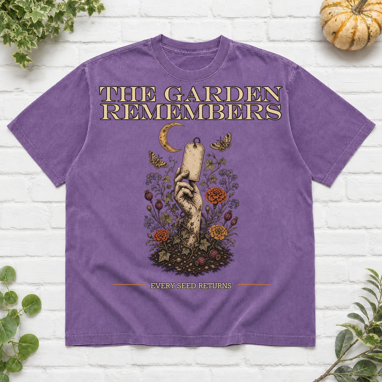 The Garden Remembers Halloween T-Shirt - Violet