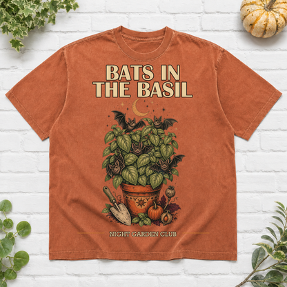 Bats In The Basil Halloween T-Shirt - Yam
