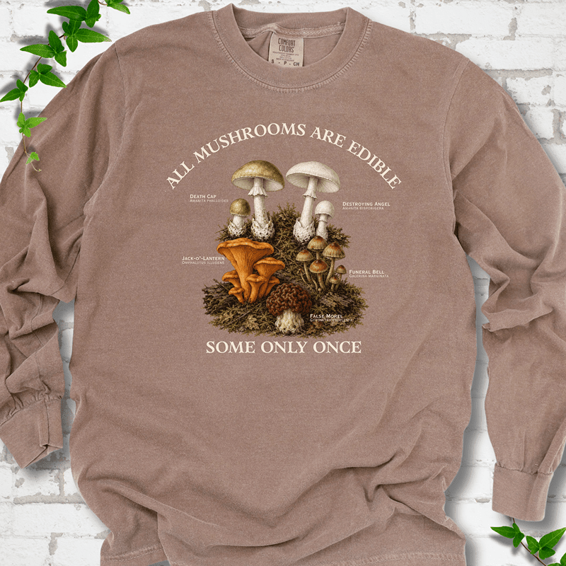 All Mushrooms Are Edible LS T-Shirt - Cellife Well