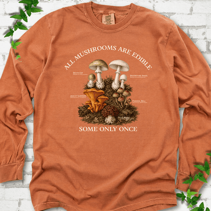 All Mushrooms Are Edible LS T-Shirt - Cellife Well