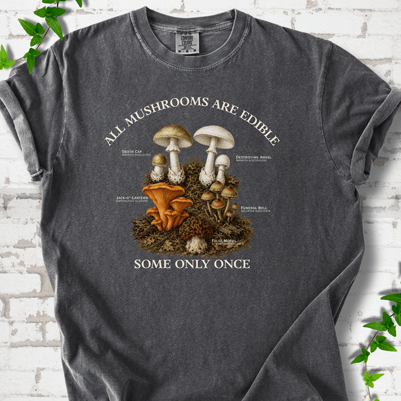 All Mushrooms Are Edible T-Shirt - Cellife Well