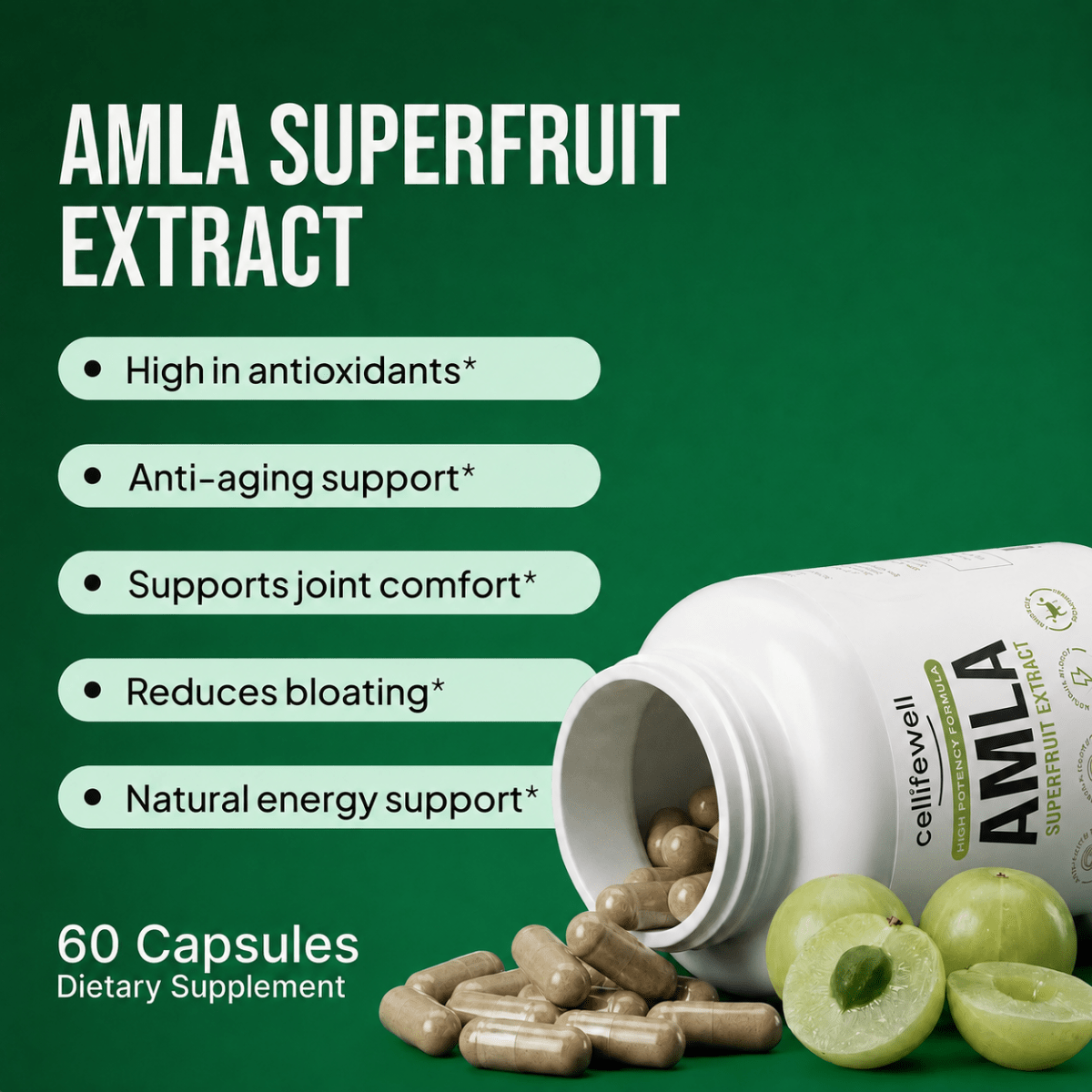 Amla Superfruit Capsules - Cellife Well