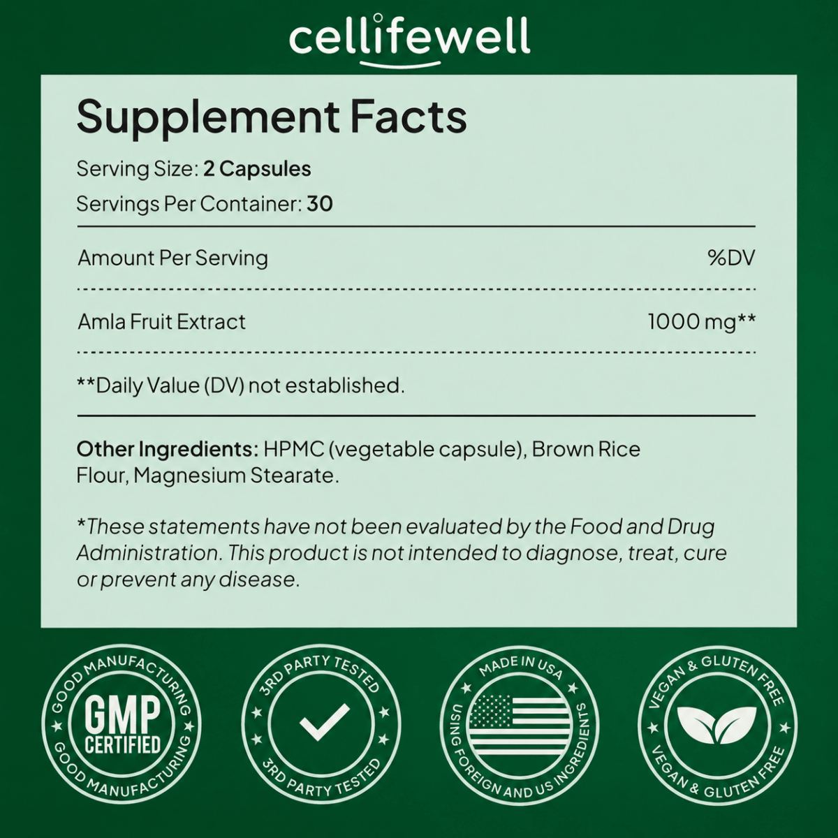 Amla Superfruit Capsules - Cellife Well
