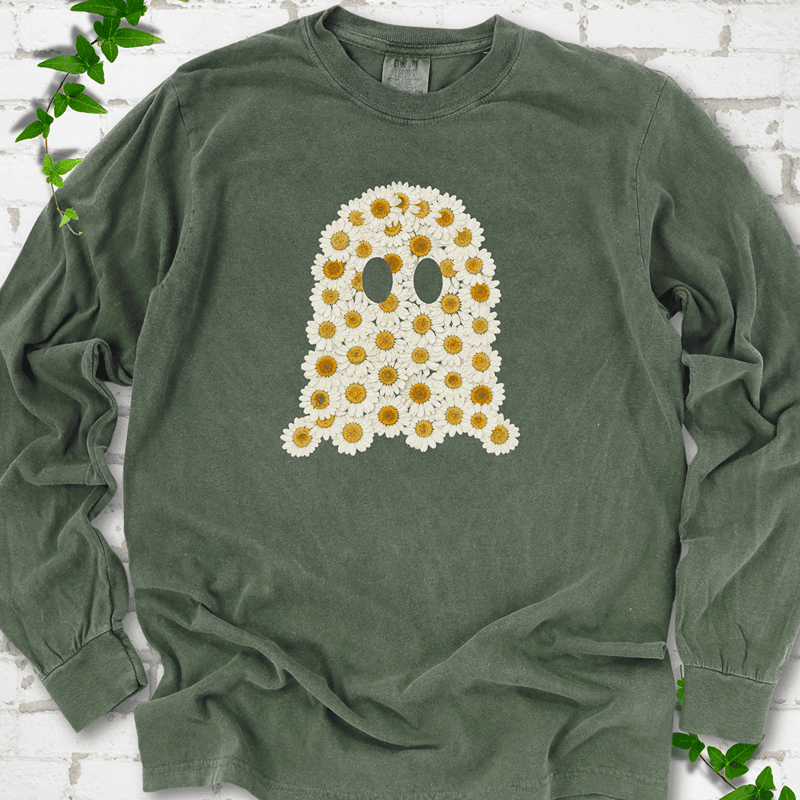Booquet Daisy Ghost LS T-Shirt - Cellife Well