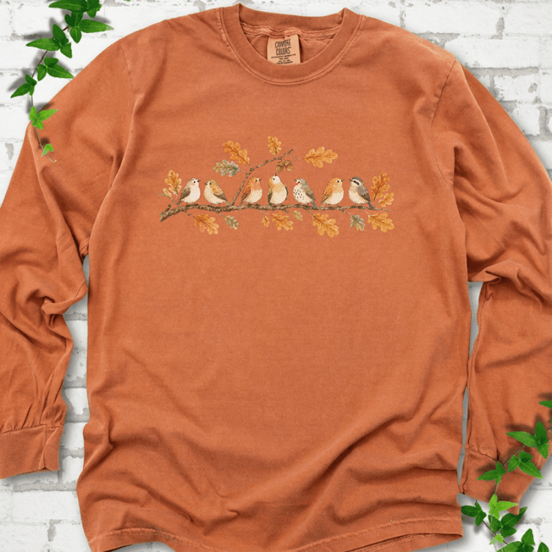 Fall Feathered Friends LS T-Shirt - Cellife Well