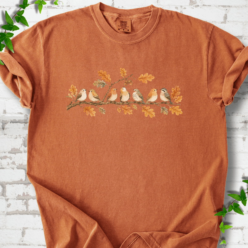 Fall Feathered Friends T-Shirt - Cellife Well