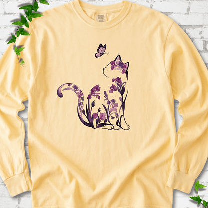 Floral Cat LS T-Shirt - Cellife Well