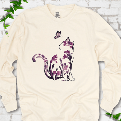 Floral Cat LS T-Shirt - Cellife Well