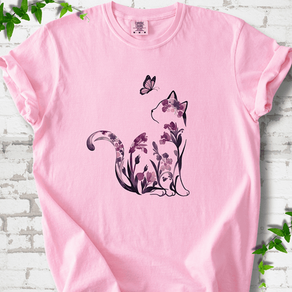 Floral Cat T-Shirt - Cellife Well