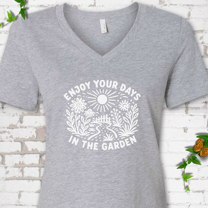 Gardening Days V-Neck T-Shirt - Cellife Well