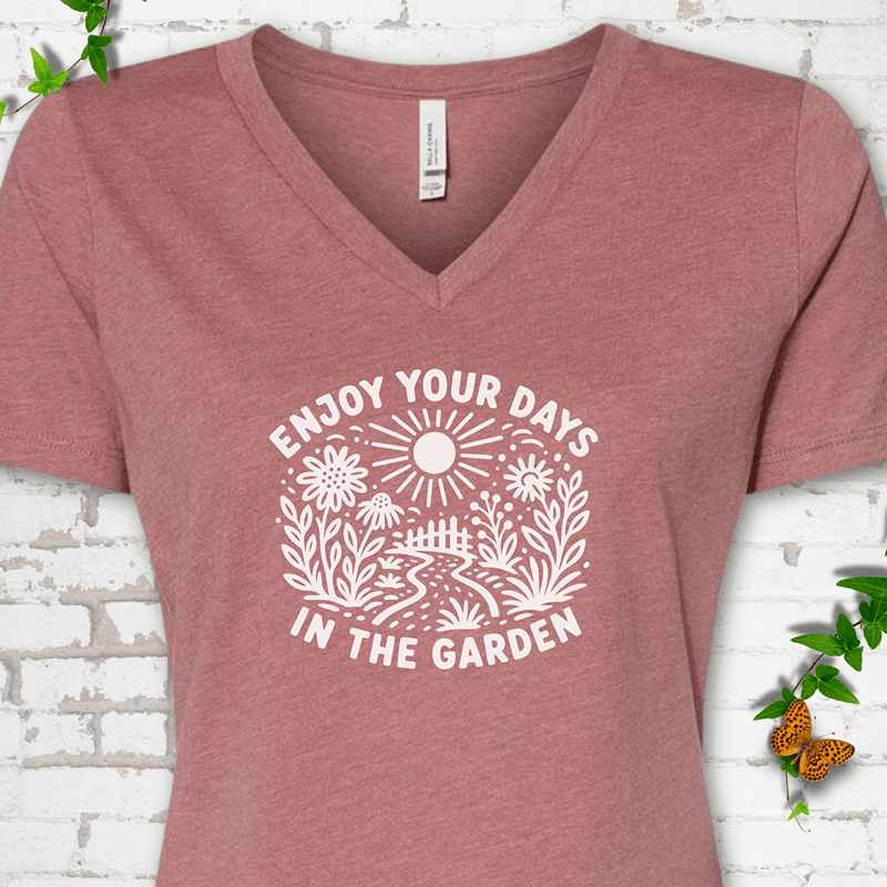 Gardening Days V-Neck T-Shirt - Cellife Well