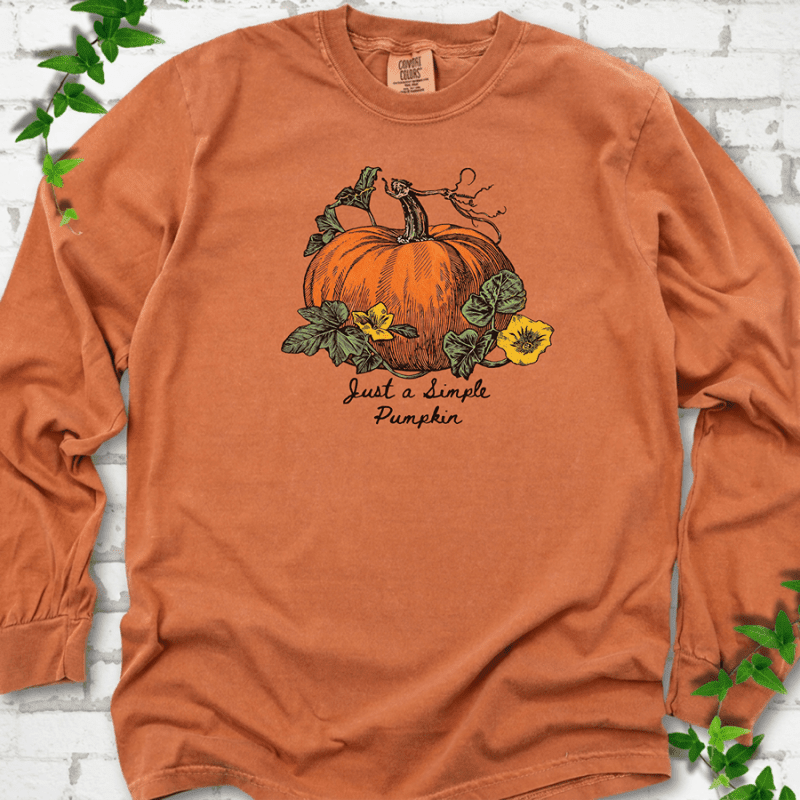 Just a Simple Pumpkin LS T-Shirt - Cellife Well