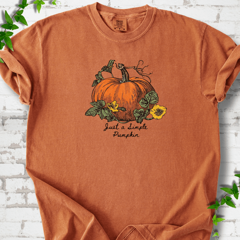 Just a Simple Pumpkin T-Shirt - Cellife Well