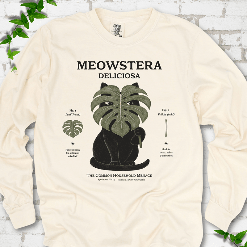 Meowstera LS T-Shirt - Cellife Well