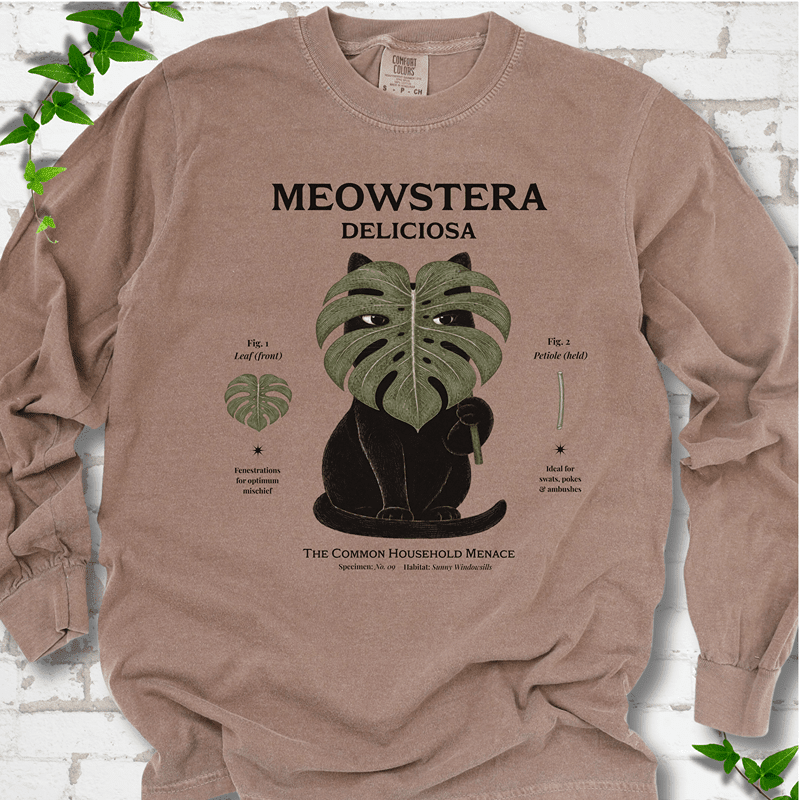 Meowstera LS T-Shirt - Cellife Well