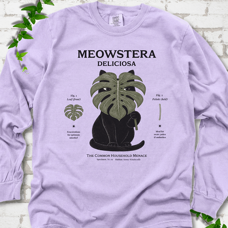 Meowstera LS T-Shirt - Cellife Well