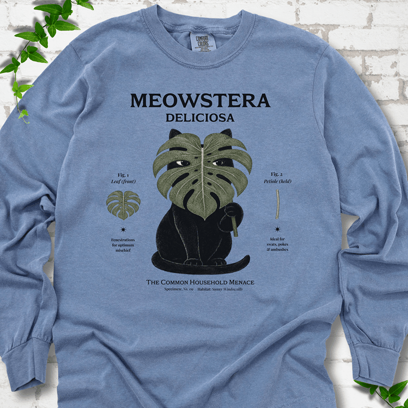 Meowstera LS T-Shirt - Cellife Well