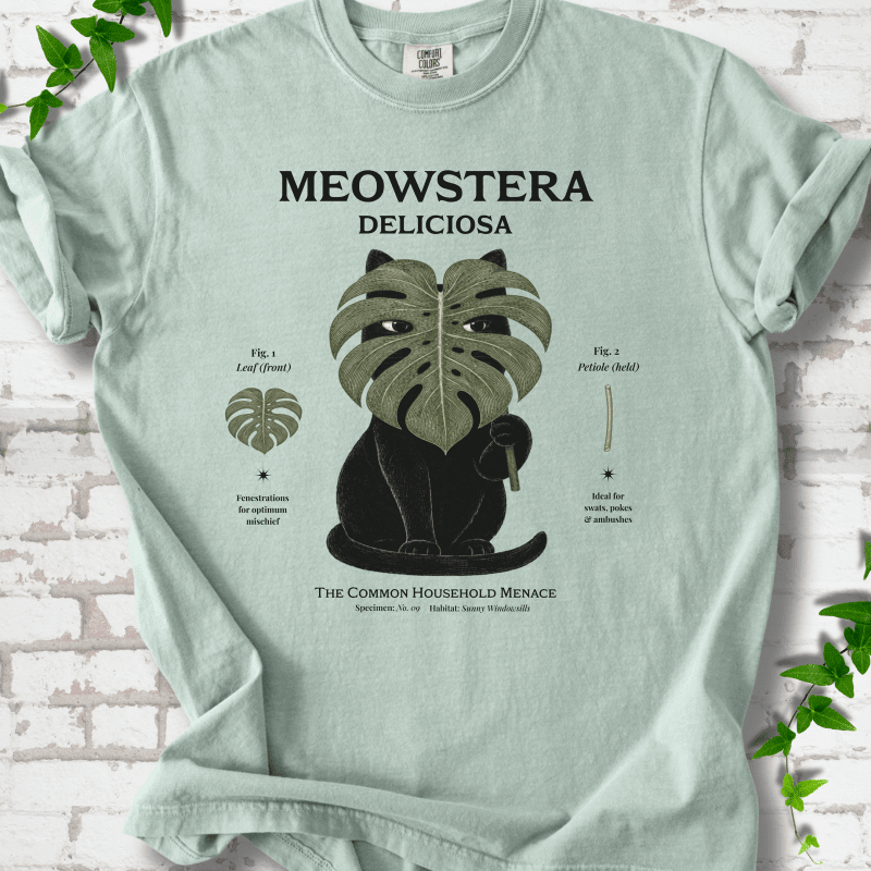 Meowstera T-Shirt - Cellife Well
