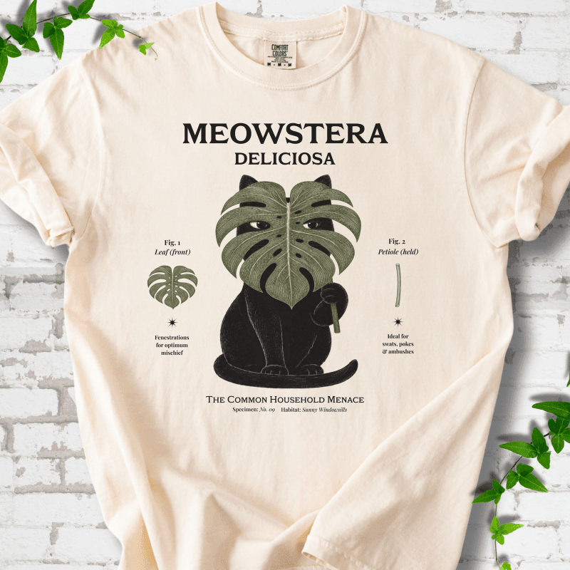 Meowstera T-Shirt - Cellife Well
