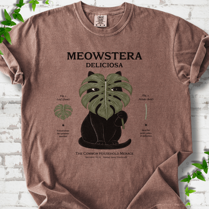 Meowstera T-Shirt - Cellife Well