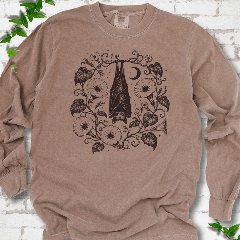 Moon Garden Bat LS T-Shirt - Cellife Well