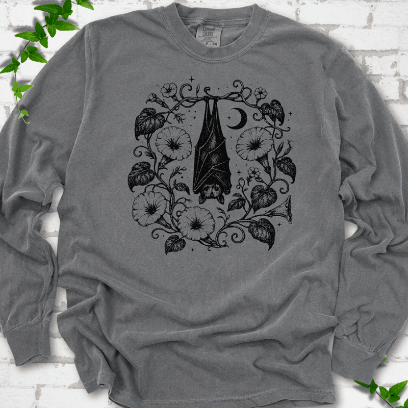 Moon Garden Bat LS T-Shirt - Cellife Well