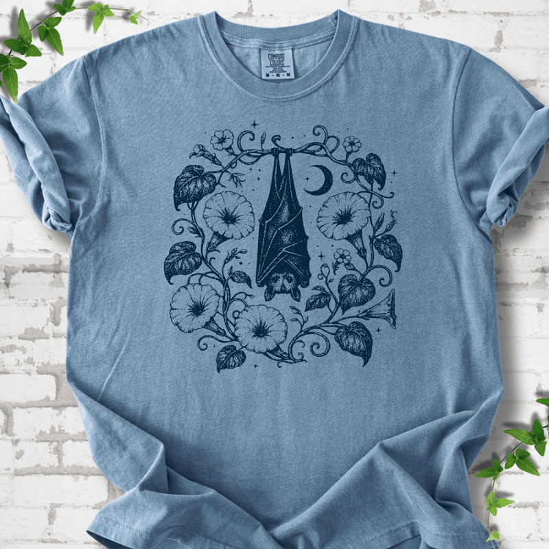 Moon Garden Bat T-Shirt - Cellife Well