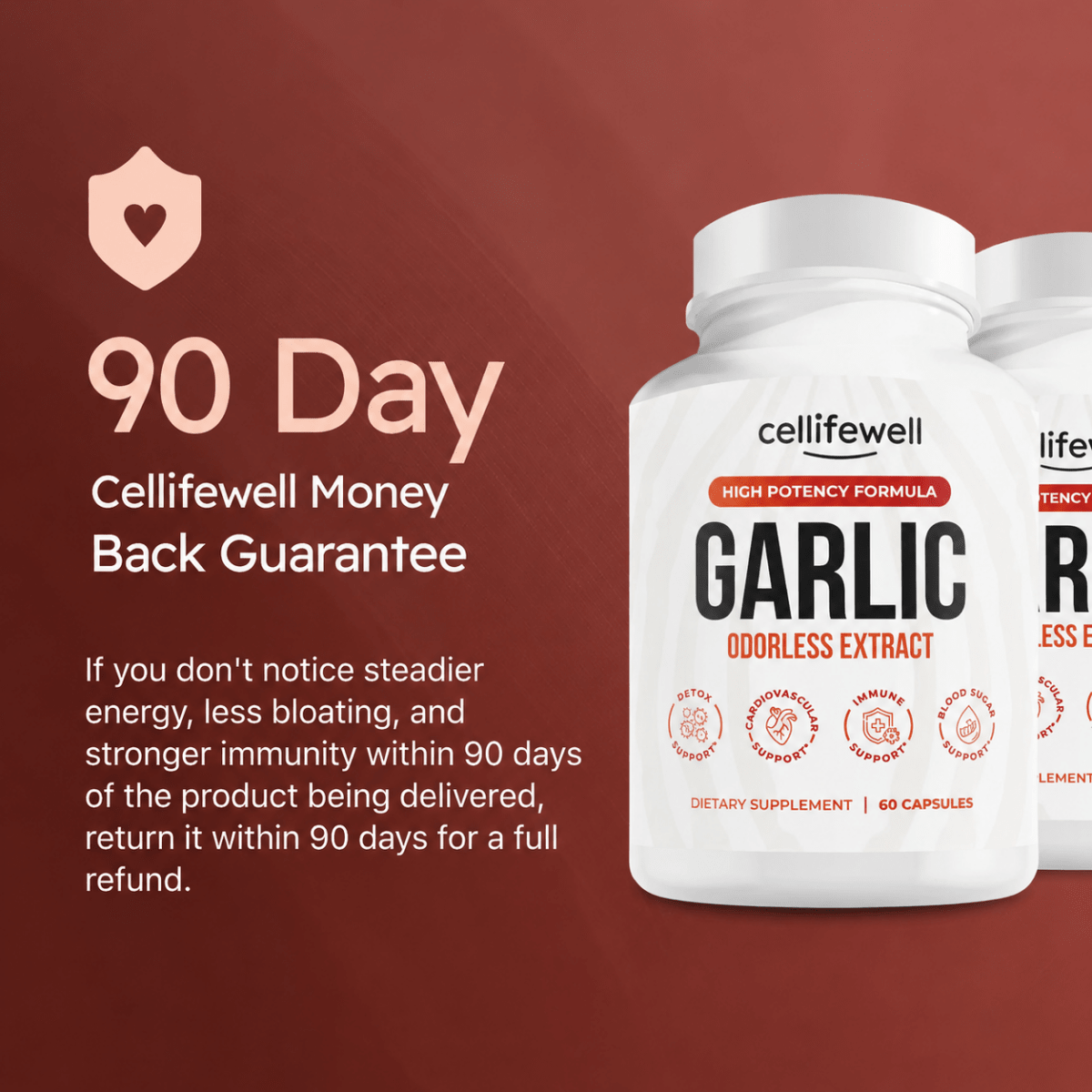 Odorless Garlic Extract Capsules - Cellife Well