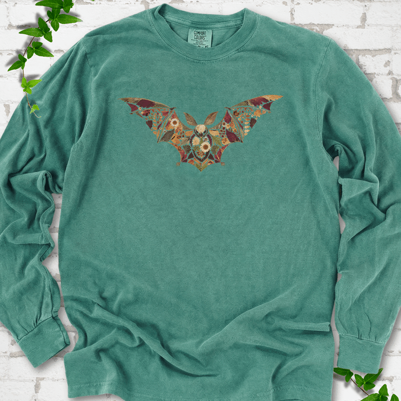 Pressed Flower Bat LS T-Shirt - Cellife Well