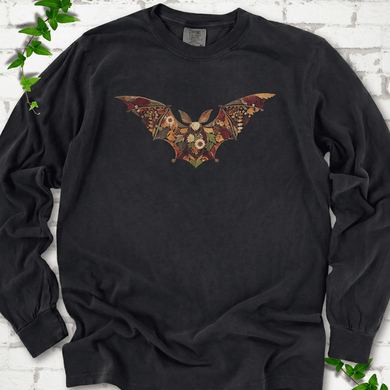 Pressed Flower Bat LS T-Shirt - Cellife Well